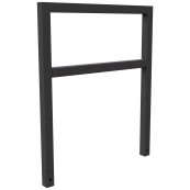 Lean-on hoop made of steel tube | Square tube 60 x 60 mm | with cross bar | total width: 1000 mm | hot-dip galvanized and coated DB 703